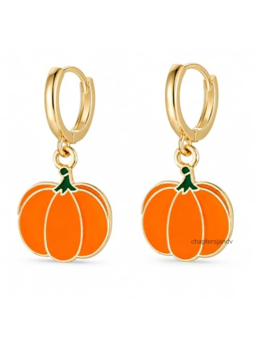 Pumpkin Dangle Earrings French Wire Halloween Jewelry